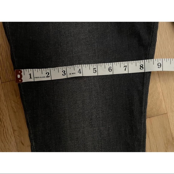 LEVI’S 711 Skinny Ankle Black -Washed Floral Embroidery Raw Hem Jeans - Picture 14 of 15